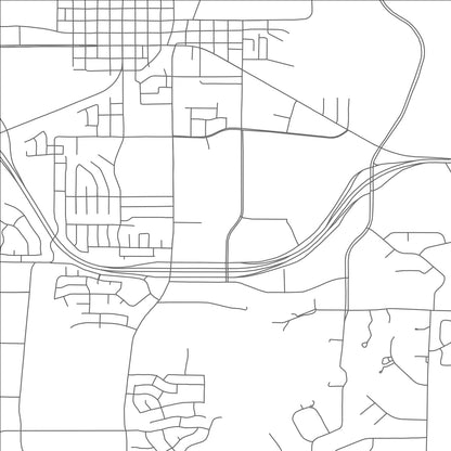 ROAD MAP OF MIDLOTHIAN, TEXAS BY MAPBAKES