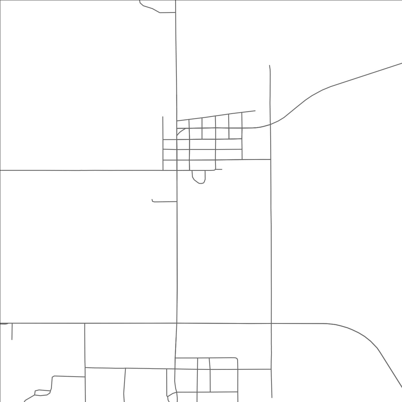 ROAD MAP OF MOBEETIE, TEXAS BY MAPBAKES