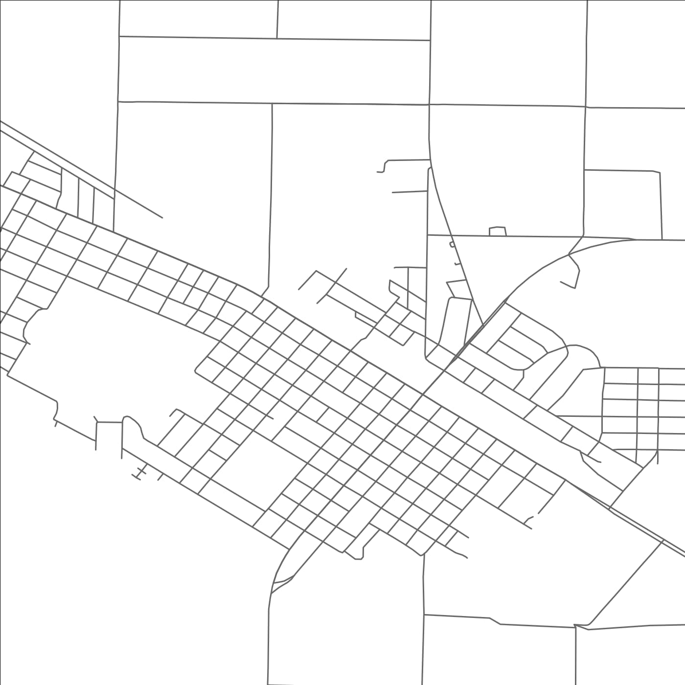 ROAD MAP OF MULESHOE, TEXAS BY MAPBAKES