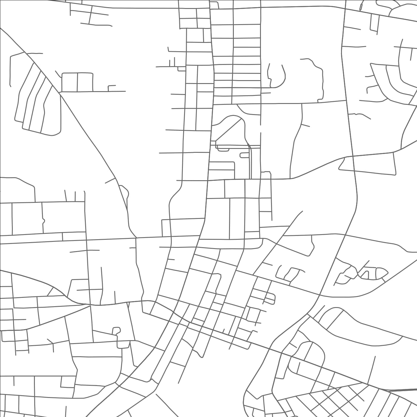 ROAD MAP OF NACOGDOCHES, TEXAS BY MAPBAKES