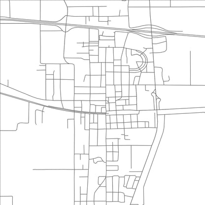 ROAD MAP OF NEW BOSTON, TEXAS BY MAPBAKES