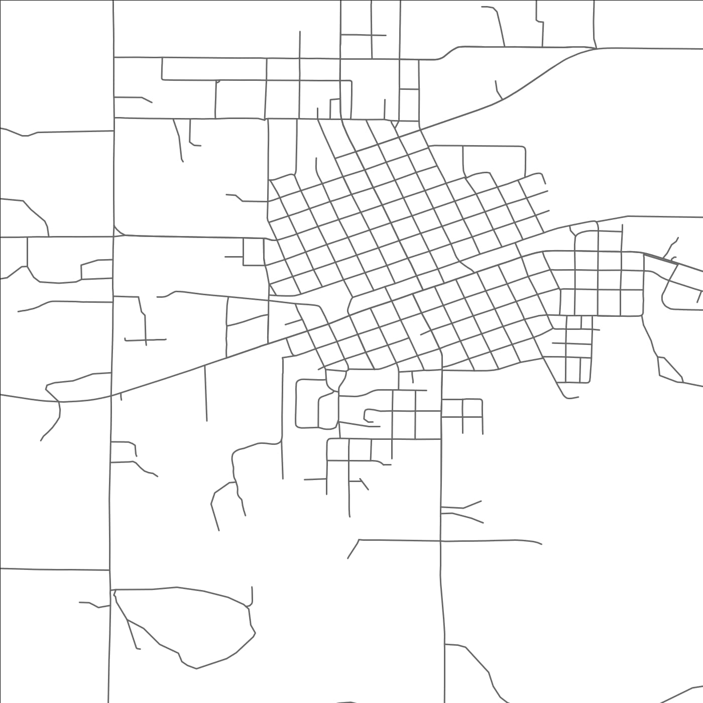 ROAD MAP OF NOCONA, TEXAS BY MAPBAKES