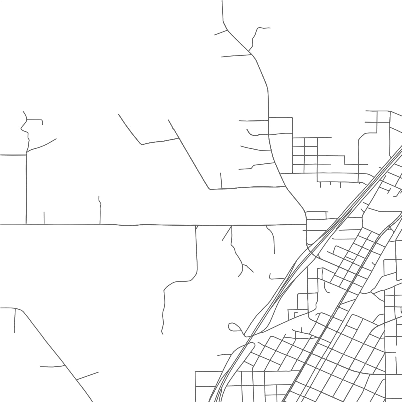 ROAD MAP OF NORTH CLEVELAND, TEXAS BY MAPBAKES