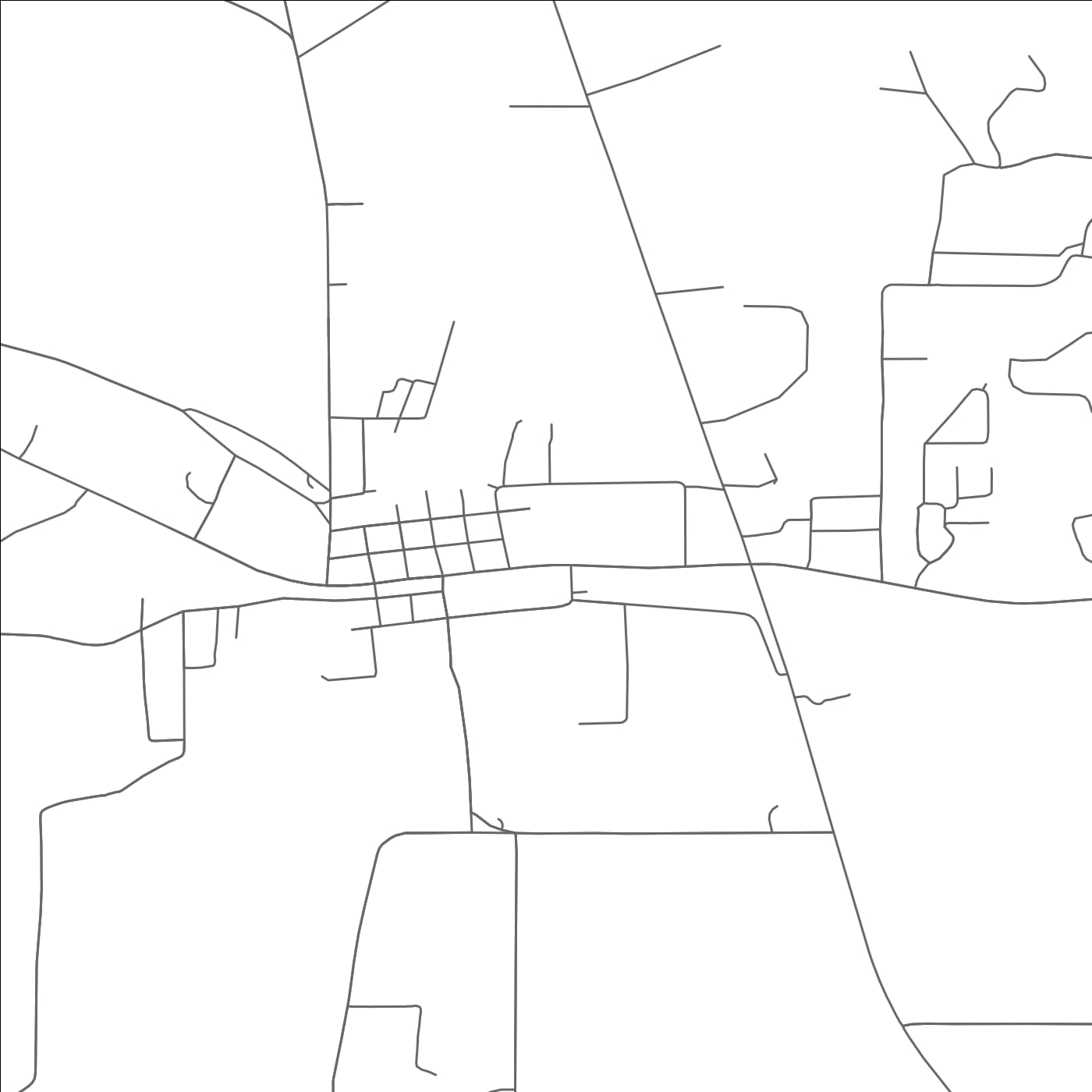 ROAD MAP OF OMAHA, TEXAS BY MAPBAKES