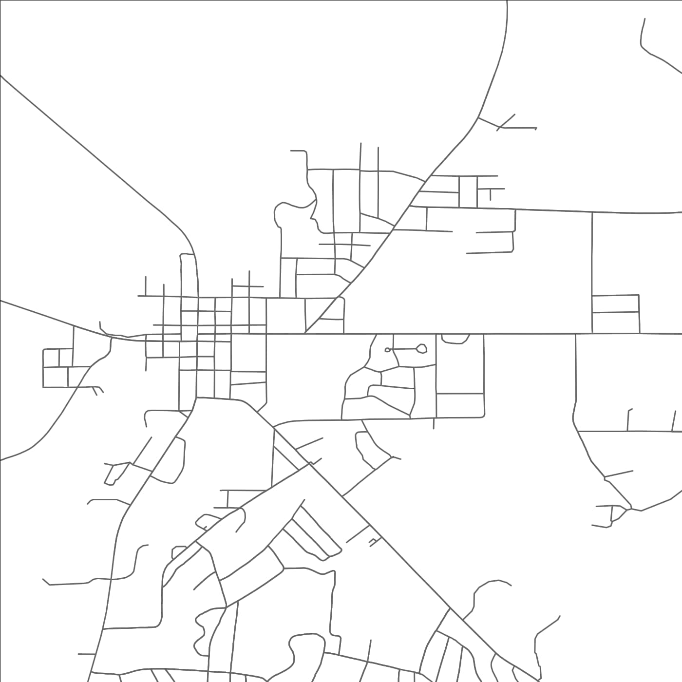 ROAD MAP OF QUITMAN, TEXAS BY MAPBAKES