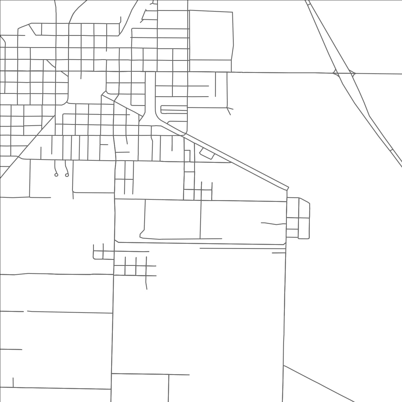 ROAD MAP OF RANCHO CHICO, TEXAS BY MAPBAKES