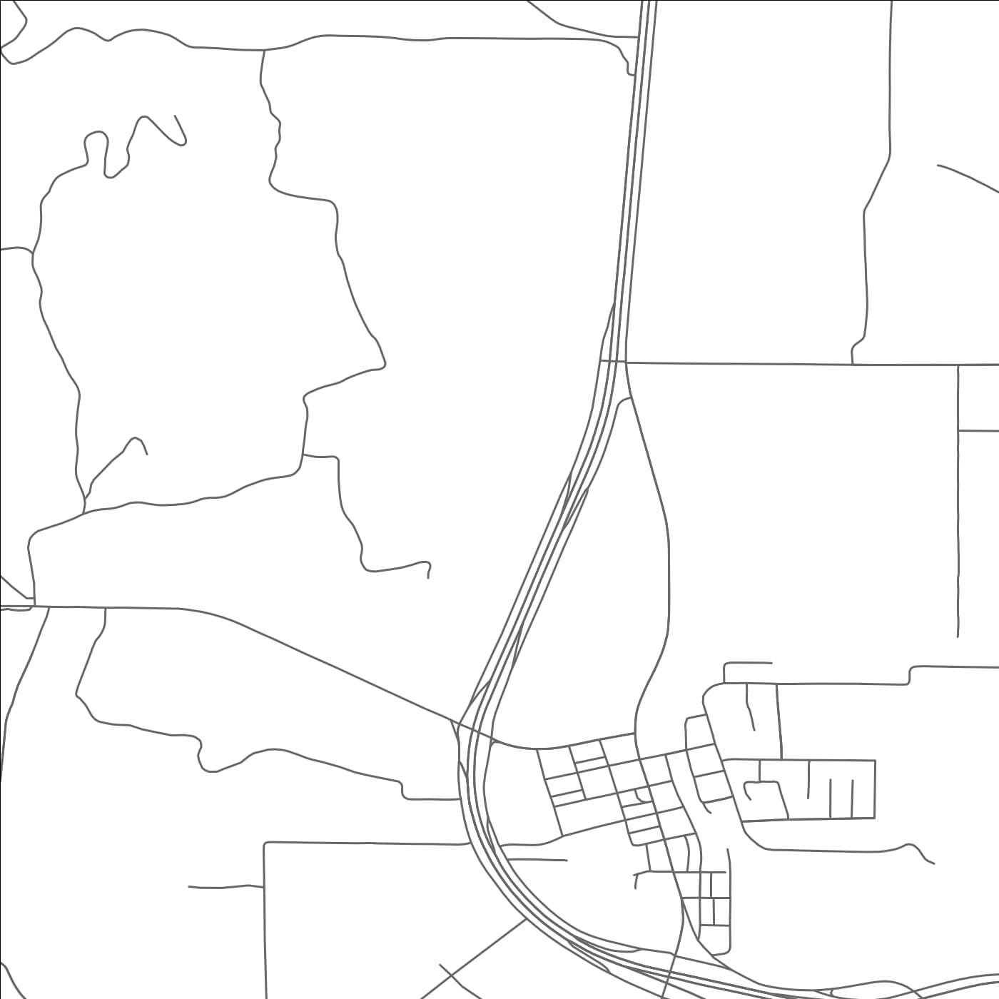 ROAD MAP OF RHOME, TEXAS BY MAPBAKES