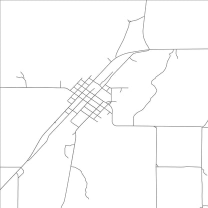 ROAD MAP OF ROCHELLE, TEXAS BY MAPBAKES