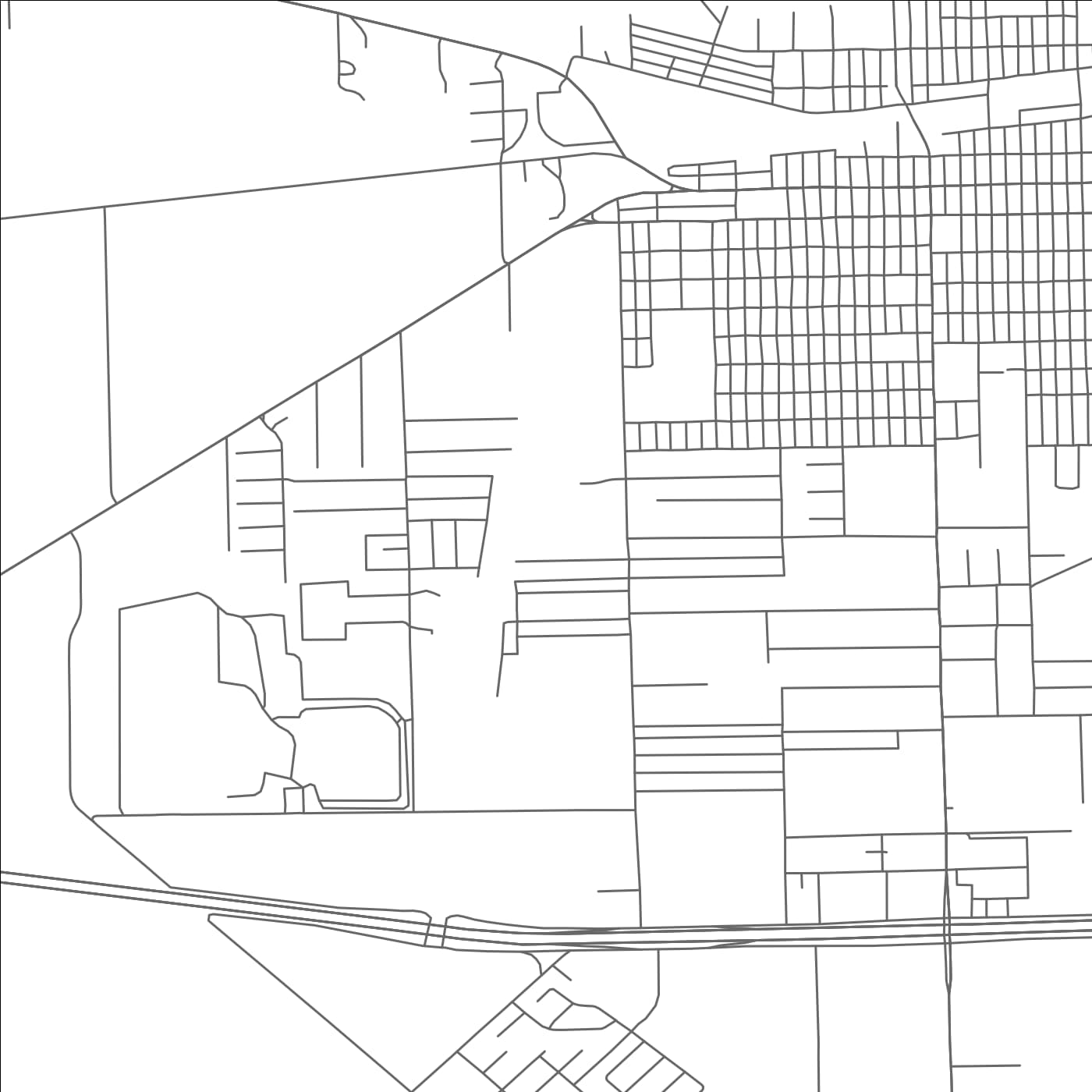 ROAD MAP OF ROSENBERG, TEXAS BY MAPBAKES