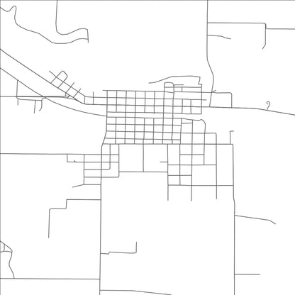 ROAD MAP OF SANTA ANNA, TEXAS BY MAPBAKES