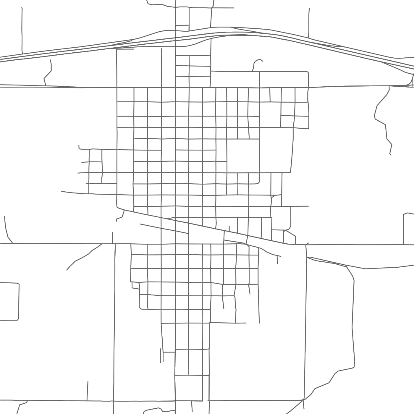 ROAD MAP OF SHAMROCK, TEXAS BY MAPBAKES