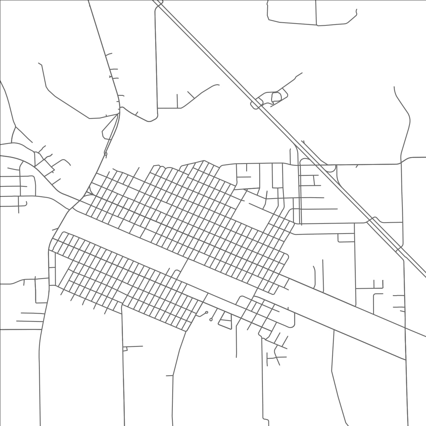 ROAD MAP OF SMITHVILLE, TEXAS BY MAPBAKES