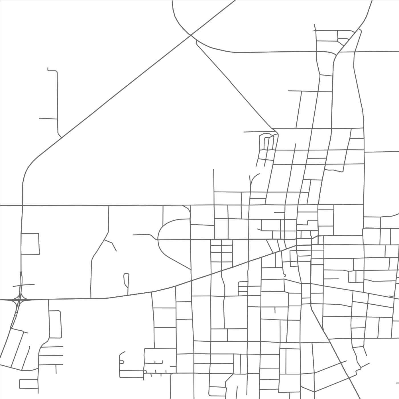 ROAD MAP OF SULPHUR SPRINGS, TEXAS BY MAPBAKES