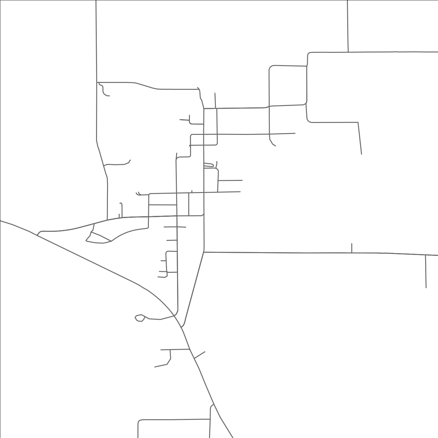 ROAD MAP OF TEHUACANA, TEXAS BY MAPBAKES