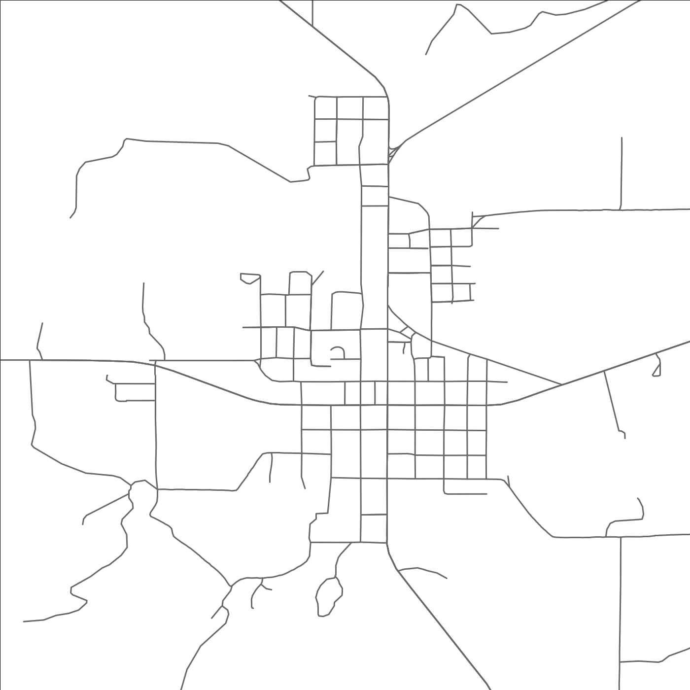 ROAD MAP OF THROCKMORTON, TEXAS BY MAPBAKES