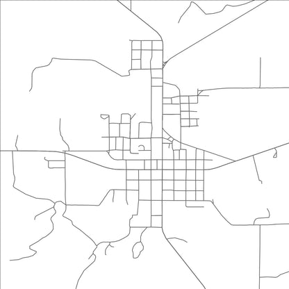 ROAD MAP OF THROCKMORTON, TEXAS BY MAPBAKES