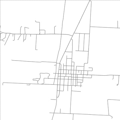 ROAD MAP OF TIOGA, TEXAS BY MAPBAKES