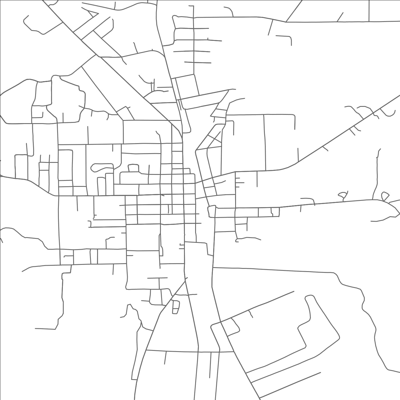 ROAD MAP OF TRINITY, TEXAS BY MAPBAKES