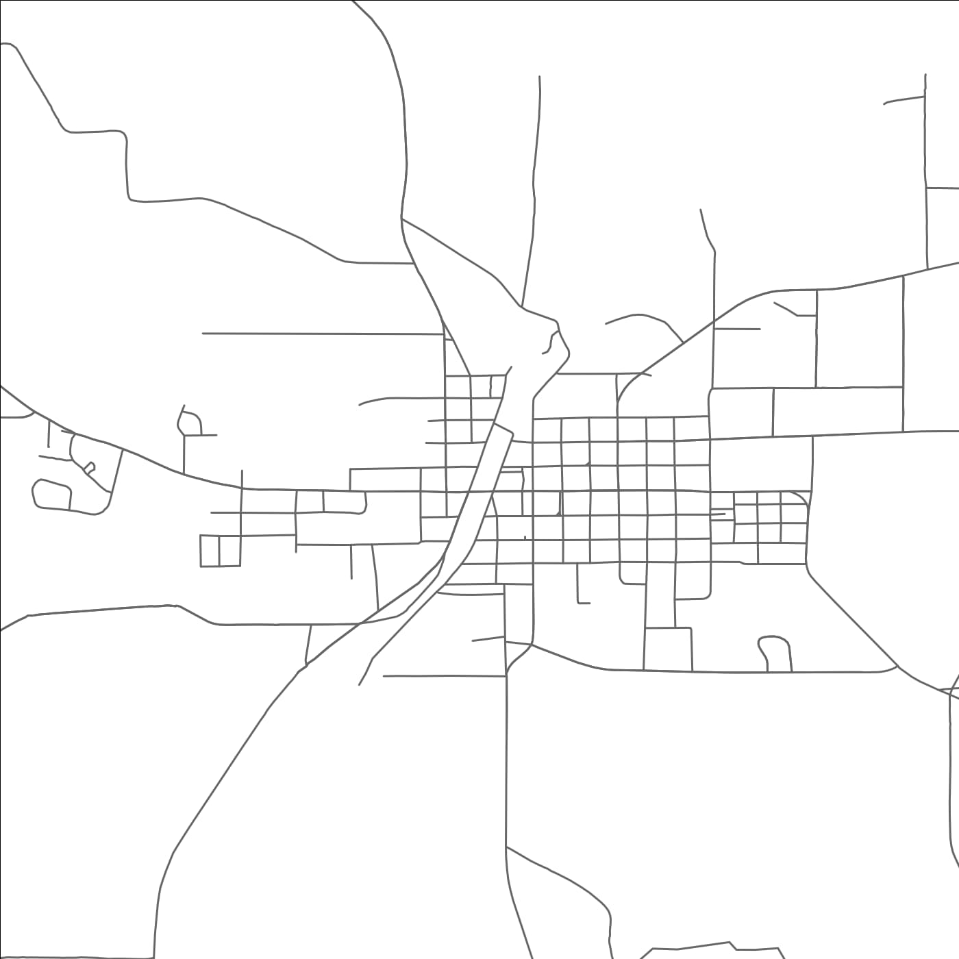 ROAD MAP OF TROUP, TEXAS BY MAPBAKES