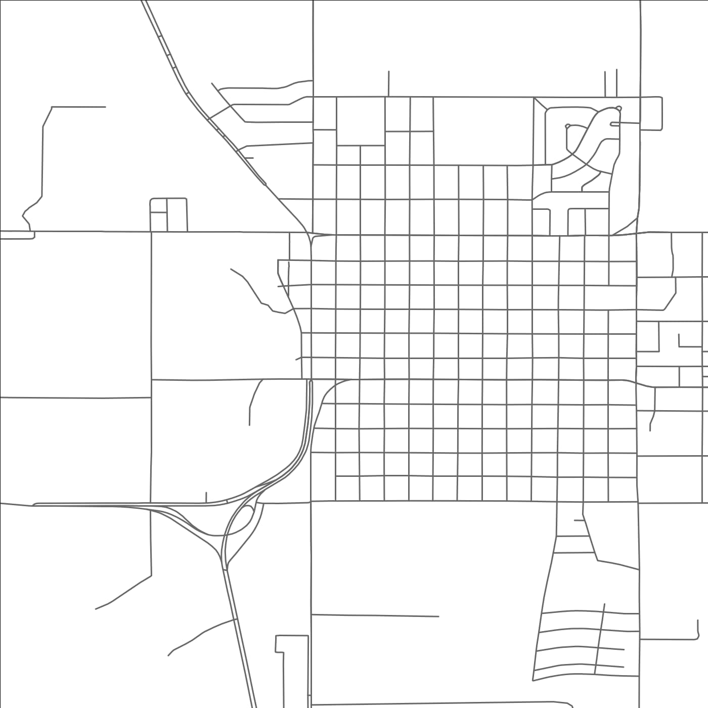 ROAD MAP OF TULIA, TEXAS BY MAPBAKES