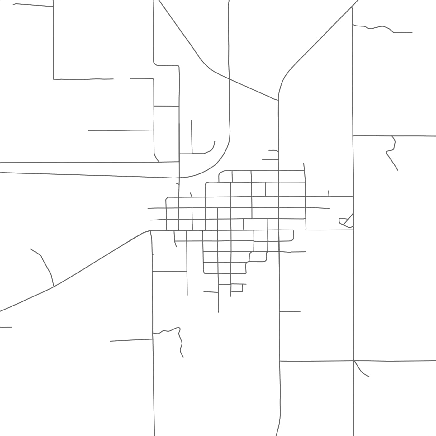 ROAD MAP OF TURKEY, TEXAS BY MAPBAKES