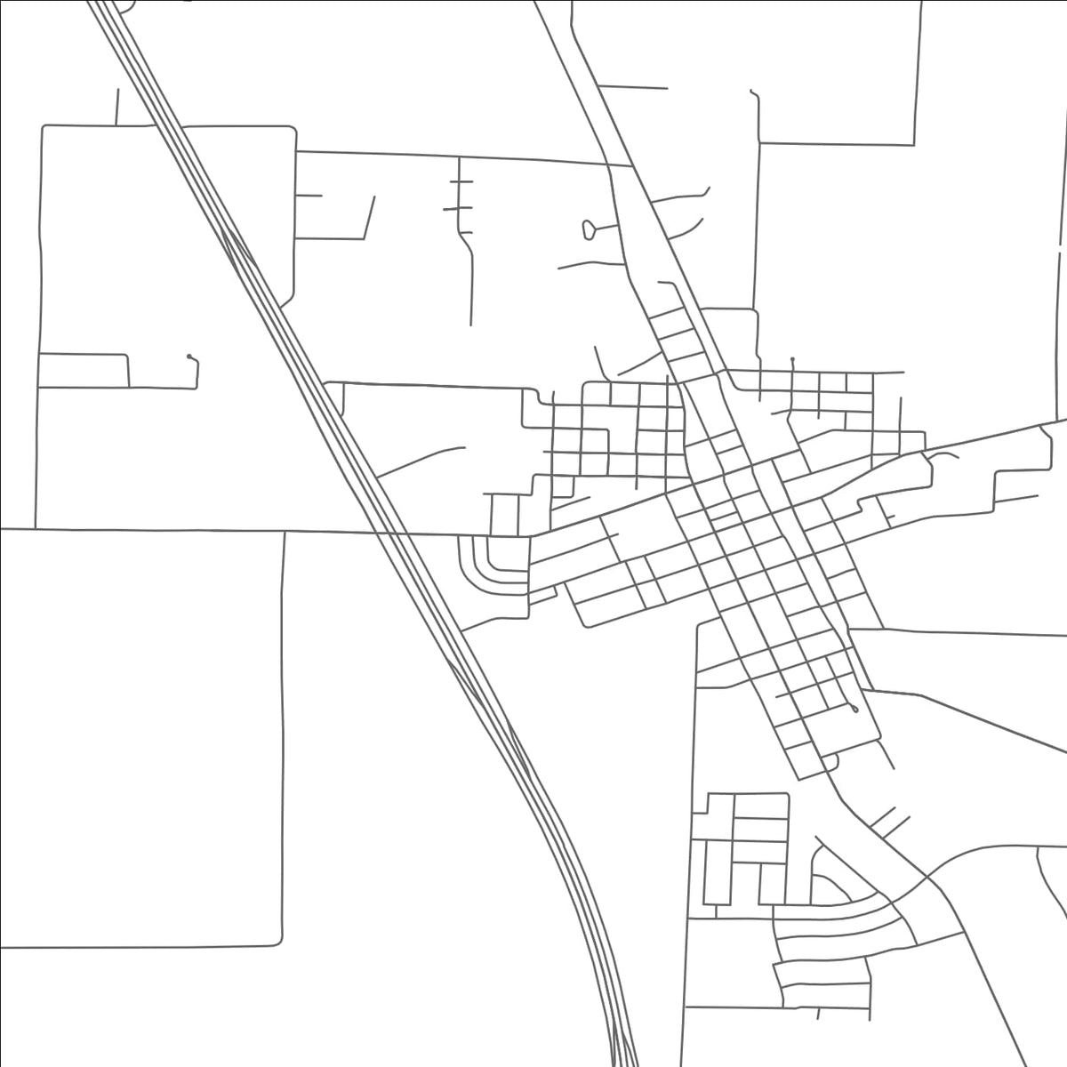 ROAD MAP OF VAN ALSTYNE, TEXAS BY MAPBAKES