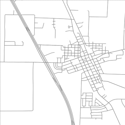 ROAD MAP OF VAN ALSTYNE, TEXAS BY MAPBAKES