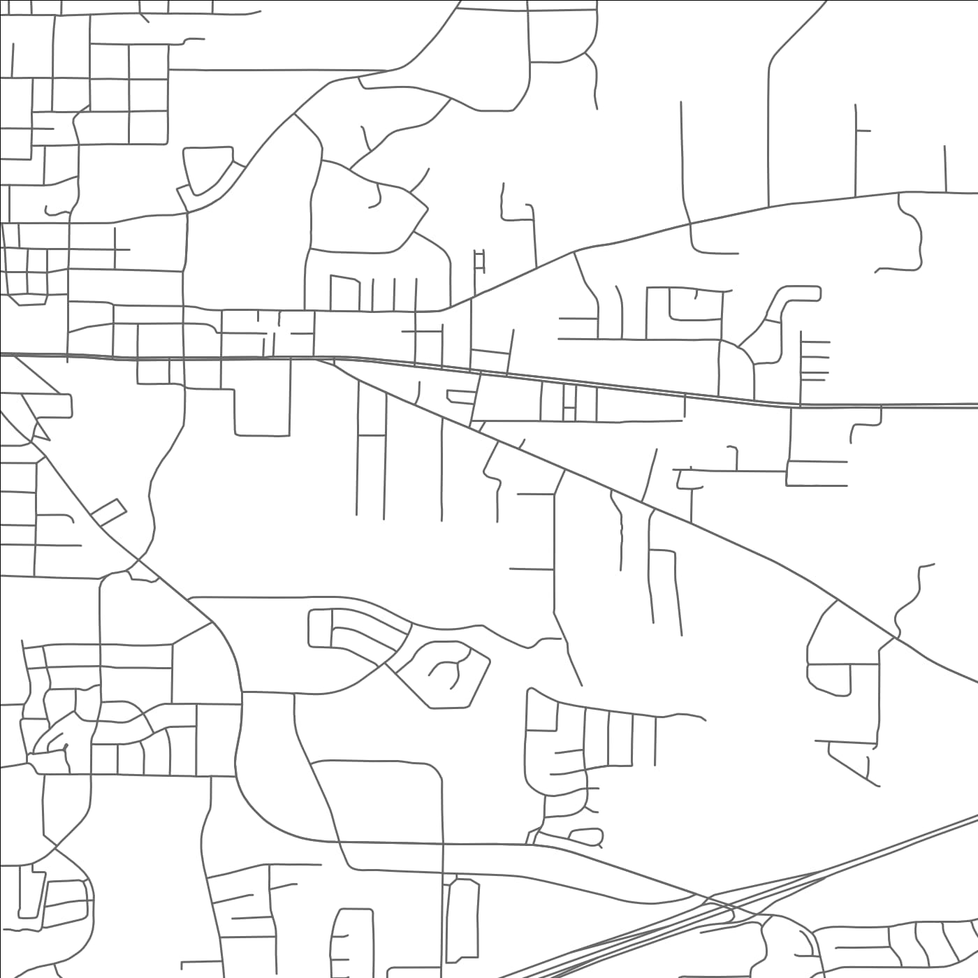 ROAD MAP OF WEATHERFORD, TEXAS BY MAPBAKES