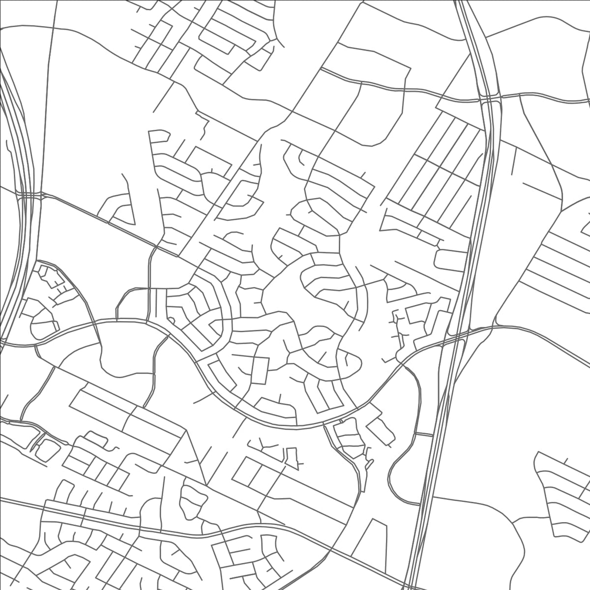 ROAD MAP OF WELLS BRANCH, TEXAS BY MAPBAKES