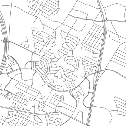 ROAD MAP OF WELLS BRANCH, TEXAS BY MAPBAKES
