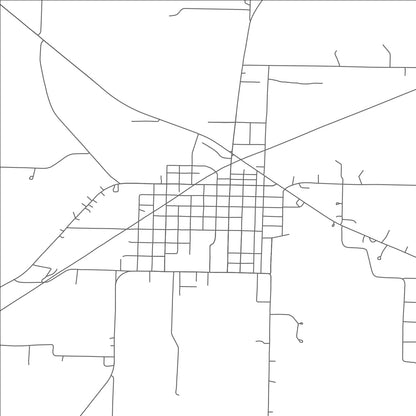 ROAD MAP OF WOLFE CITY, TEXAS BY MAPBAKES