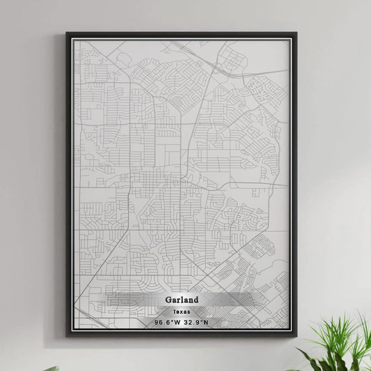 ROAD MAP OF GARLAND, TEXAS BY MAPBAKES