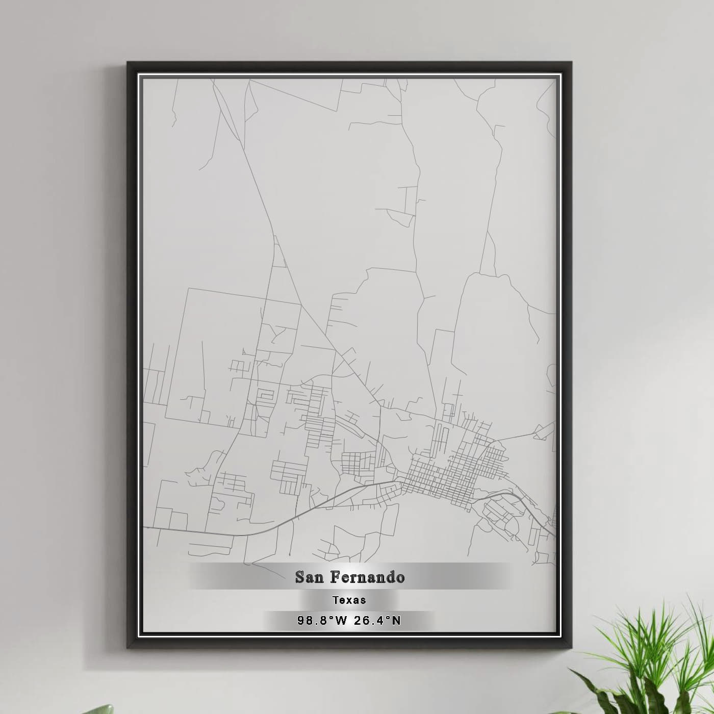 ROAD MAP OF SAN FERNANDO, TEXAS BY MAPBAKES