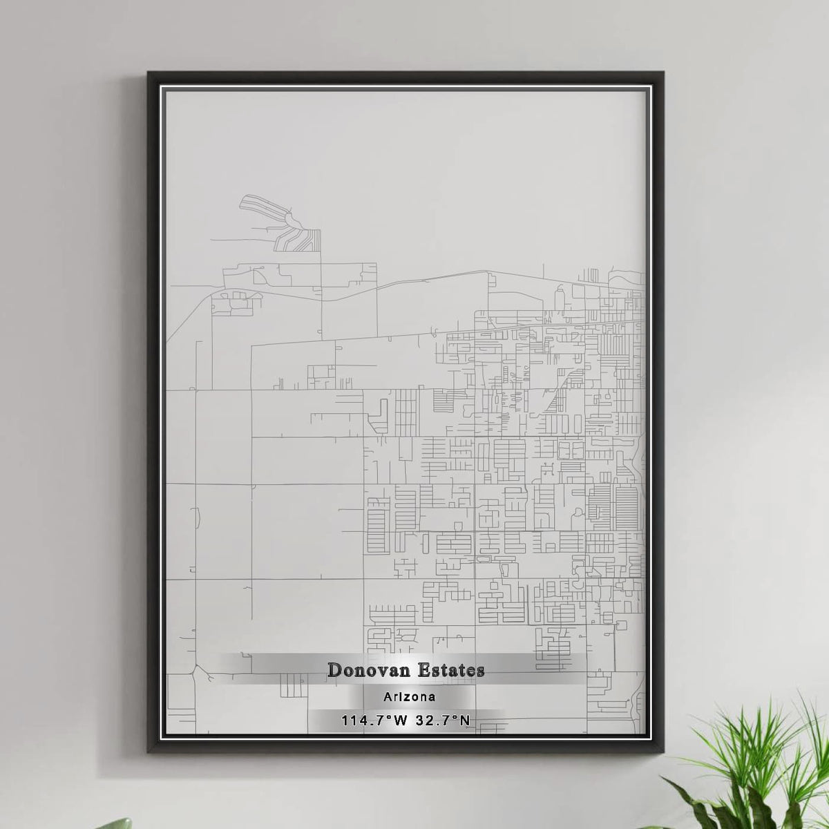 ROAD MAP OF DONOVAN ESTATES, ARIZONA BY MAPBAKES
