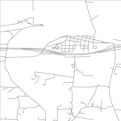 ROAD MAP OF ASH FORK, ARIZONA BY MAPBAKES