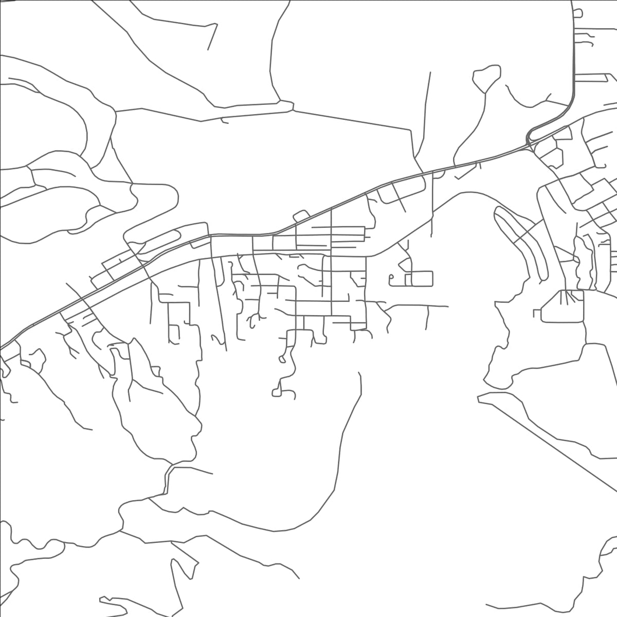ROAD MAP OF CLAYPOOL, ARIZONA BY MAPBAKES