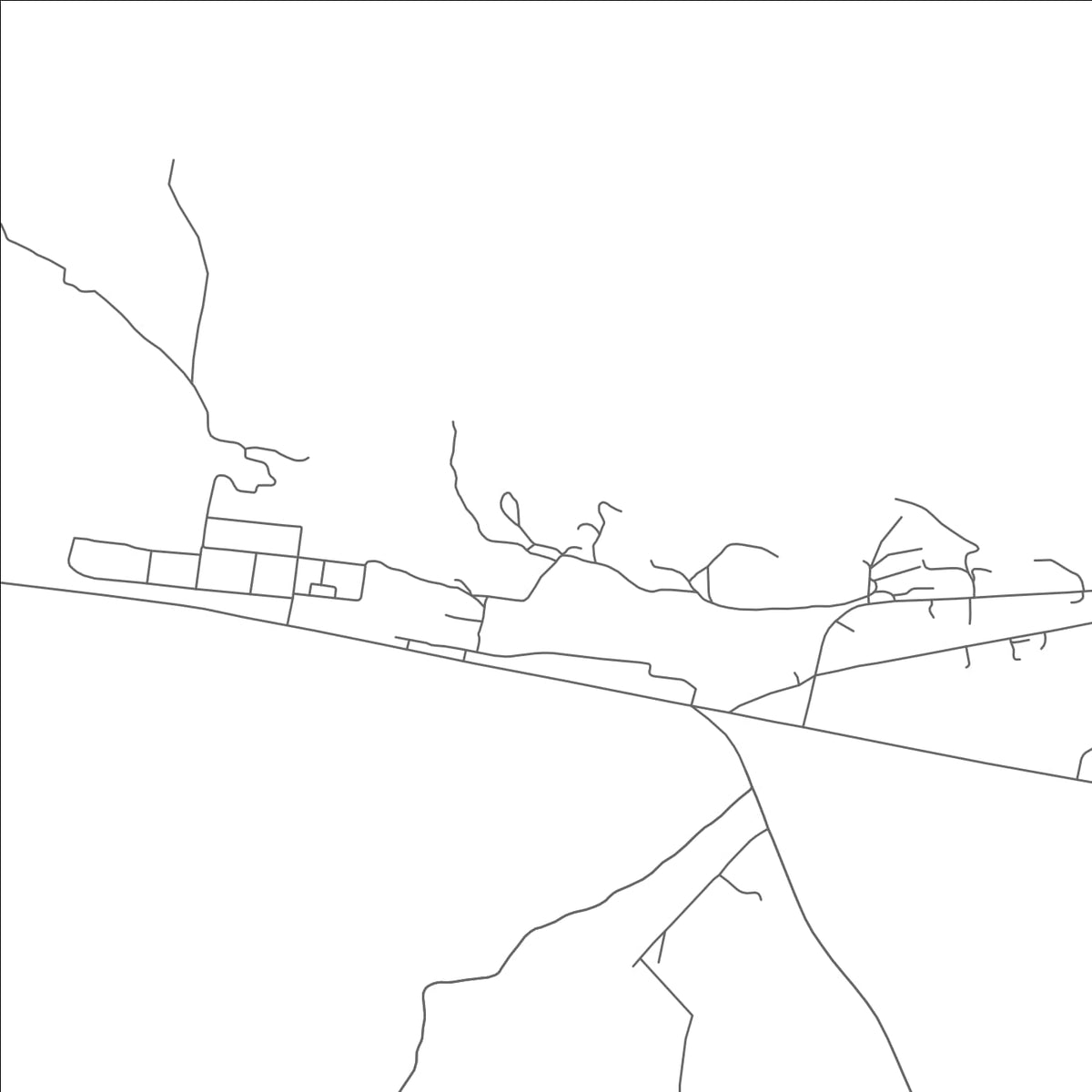 ROAD MAP OF CUTTER, ARIZONA BY MAPBAKES