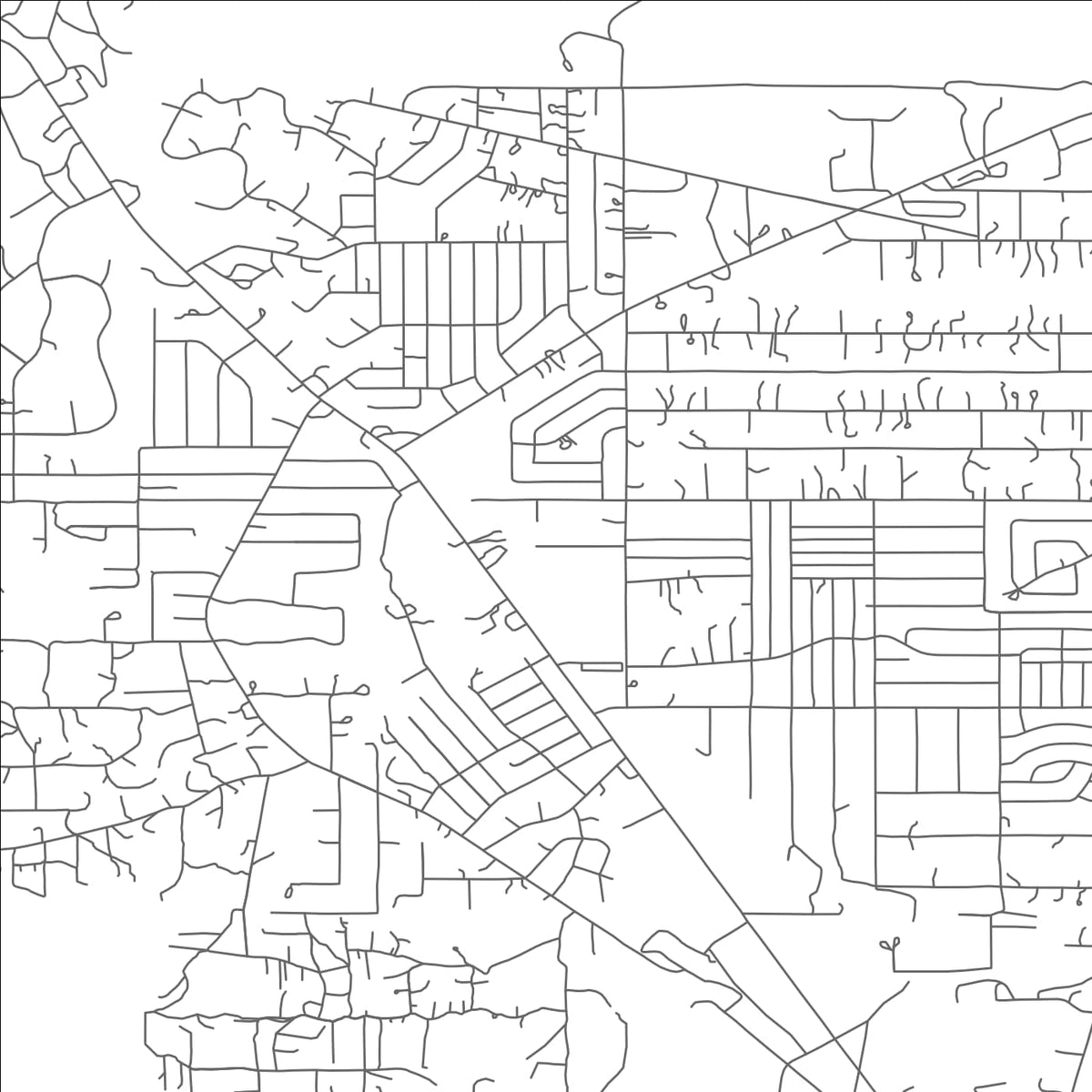 ROAD MAP OF HEBER-OVERGAARD, ARIZONA BY MAPBAKES