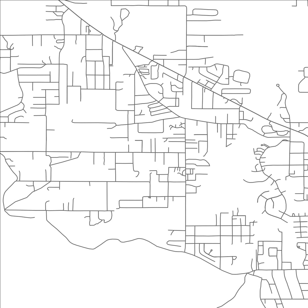 ROAD MAP OF LAKE OF THE WOODS, ARIZONA BY MAPBAKES