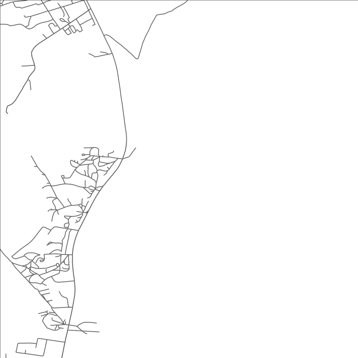 ROAD MAP OF LECHEE, ARIZONA BY MAPBAKES