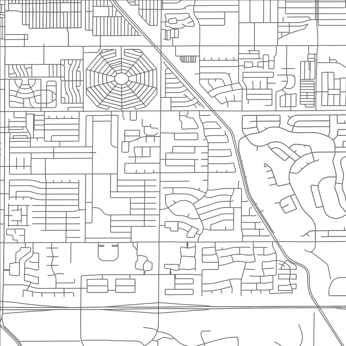 ROAD MAP OF MESA, ARIZONA BY MAPBAKES