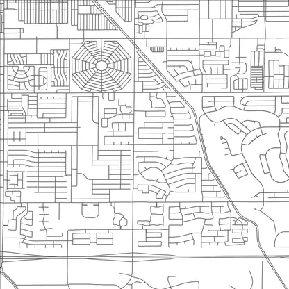 ROAD MAP OF MESA, ARIZONA BY MAPBAKES