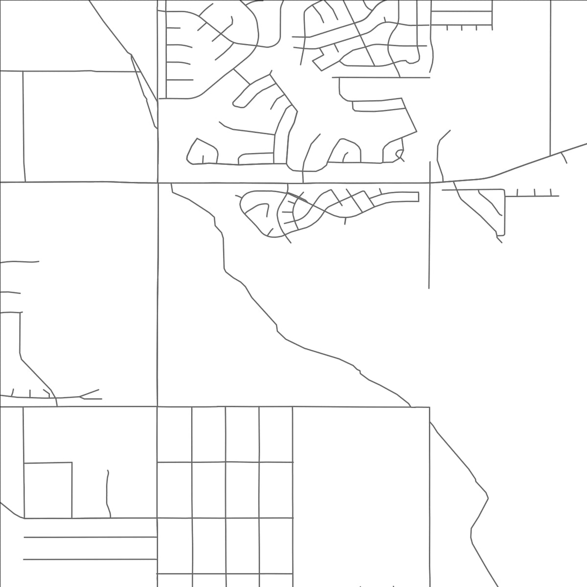 ROAD MAP OF MESQUITE CREEK, ARIZONA BY MAPBAKES
