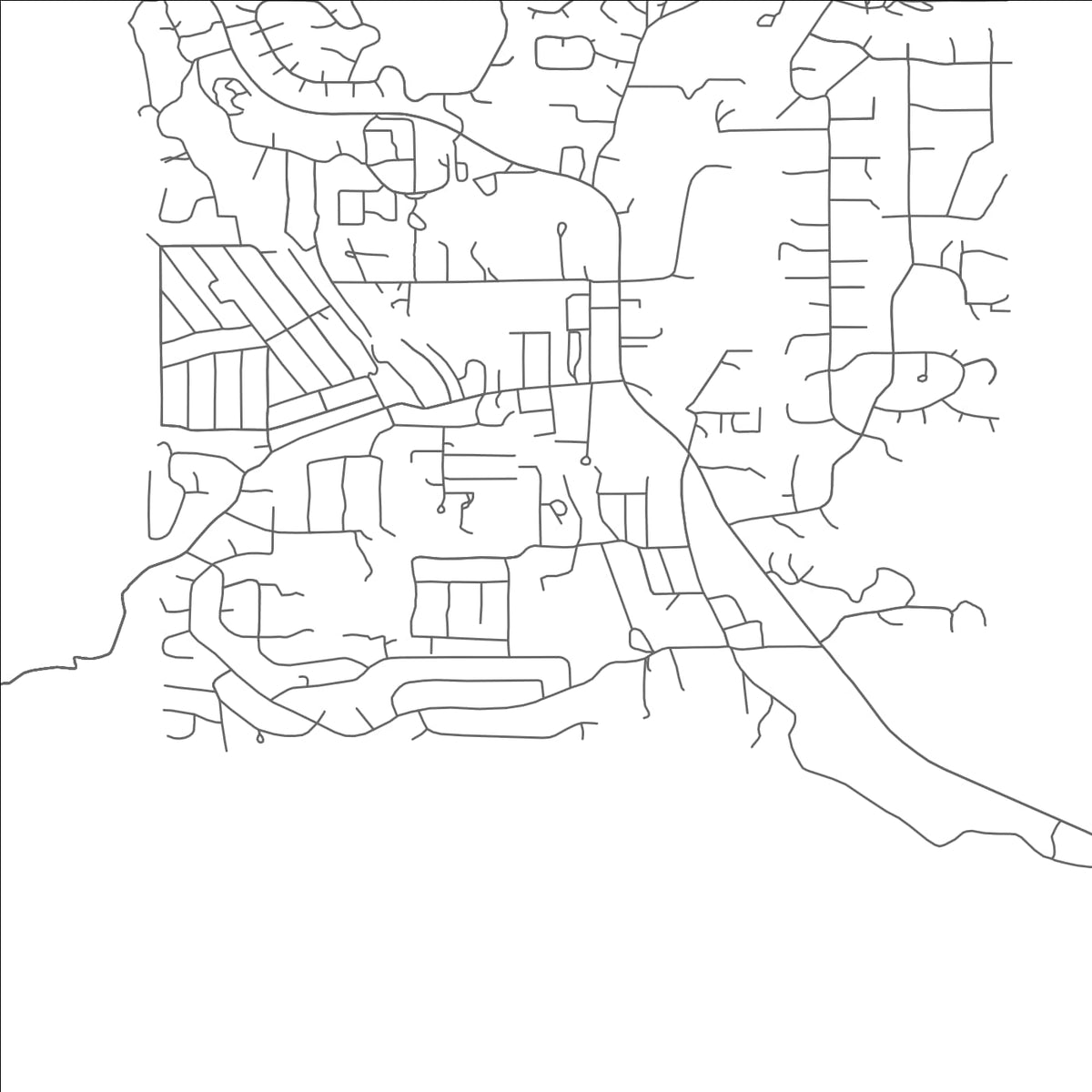 ROAD MAP OF PINE, ARIZONA BY MAPBAKES