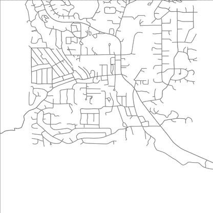 ROAD MAP OF PINE, ARIZONA BY MAPBAKES
