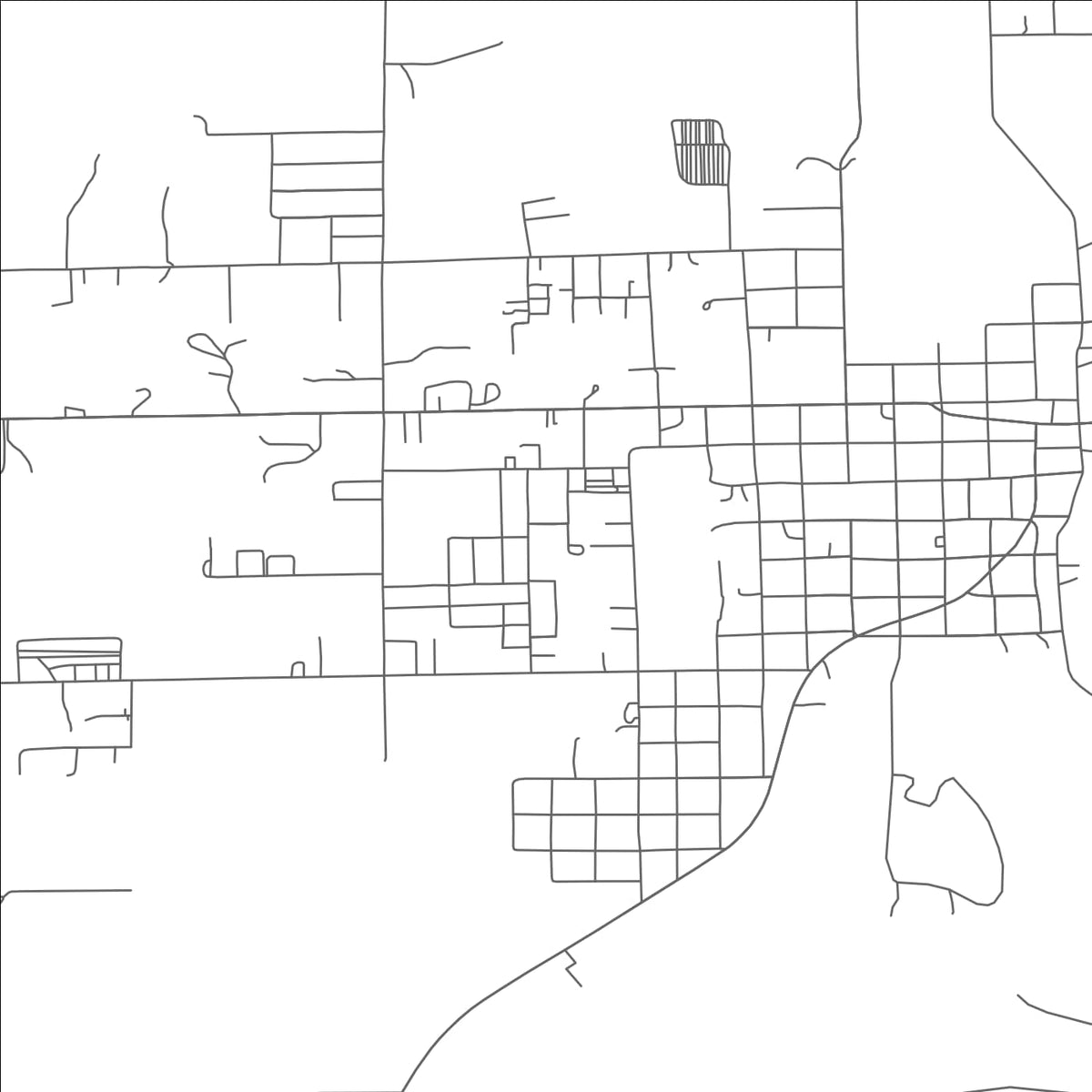 ROAD MAP OF ST. JOHNS, ARIZONA BY MAPBAKES