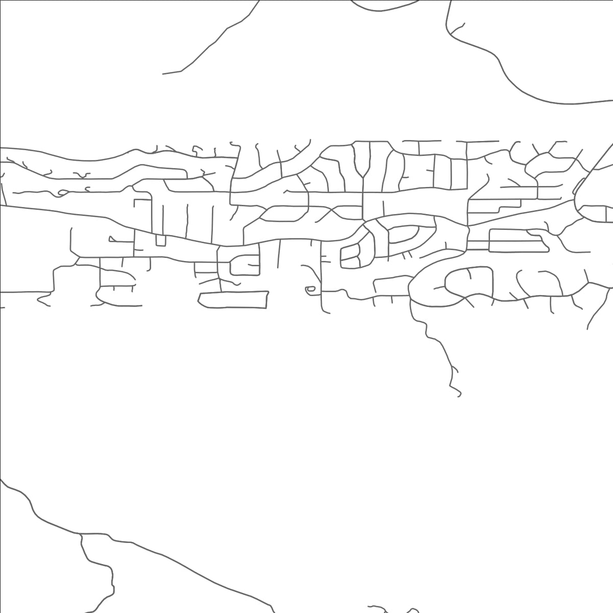 ROAD MAP OF STRAWBERRY, ARIZONA BY MAPBAKES