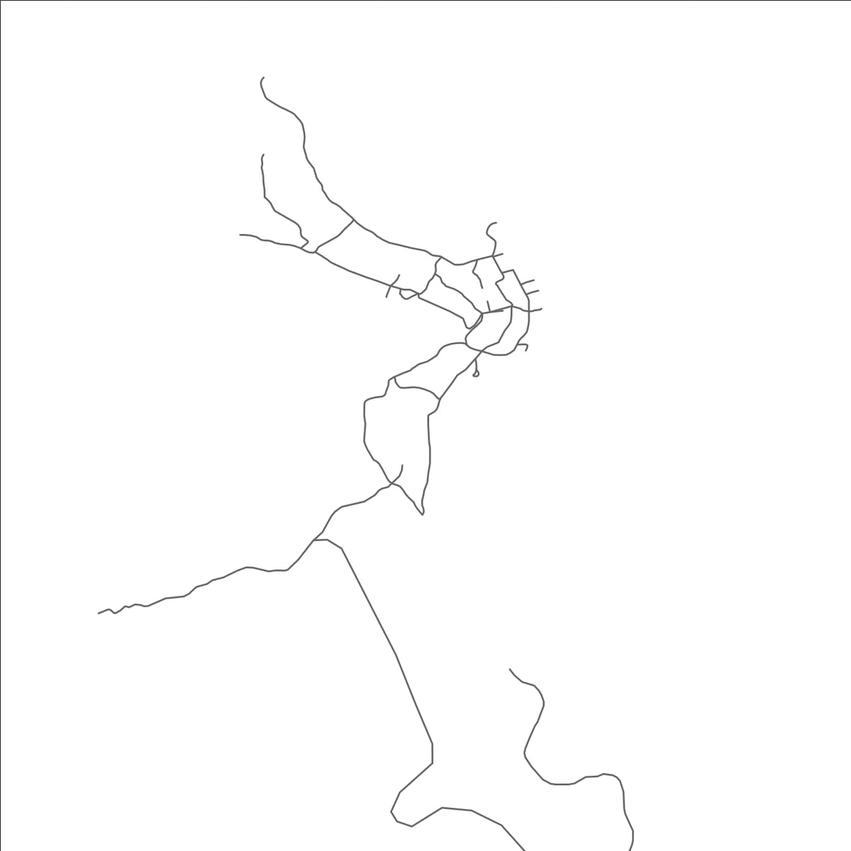 ROAD MAP OF SUPAI, ARIZONA BY MAPBAKES