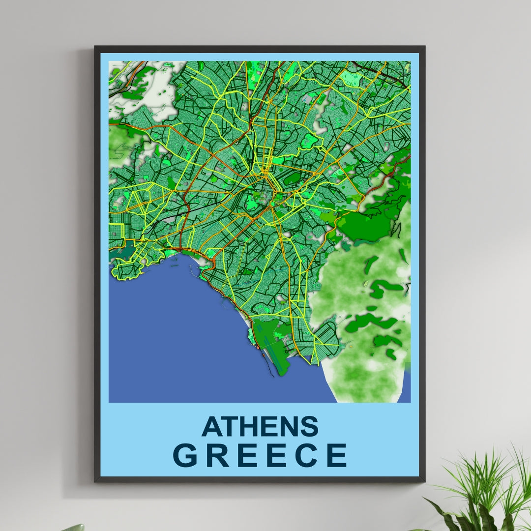 Athens Roads map