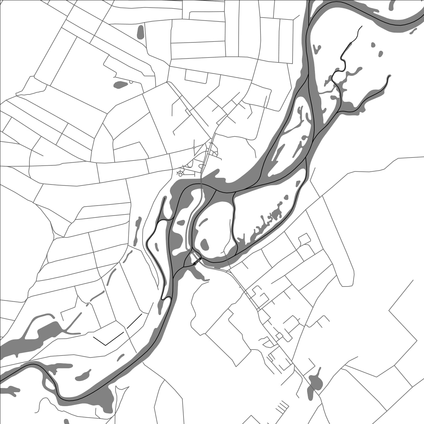 ROAD MAP OF DOBRUSH, BELARUS BY MAPBAKES